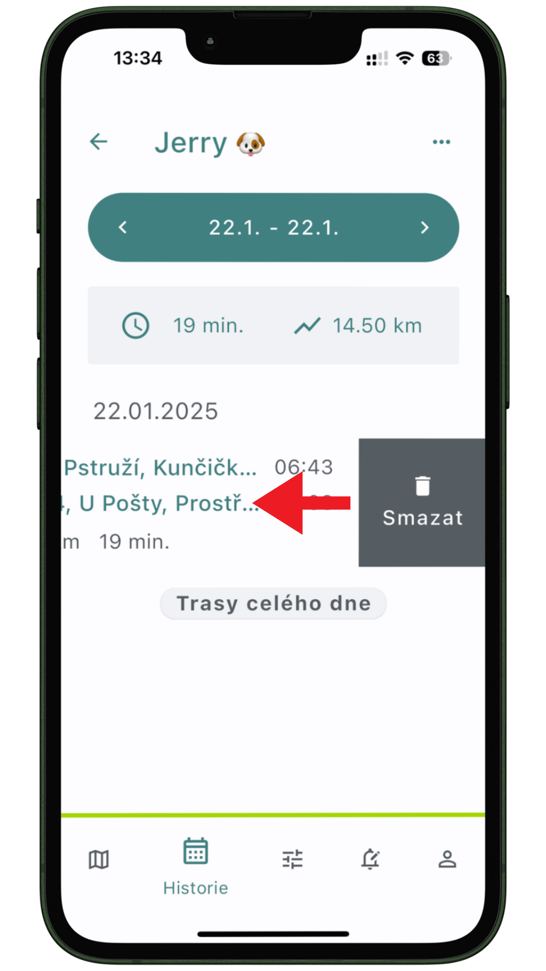 ns 1.6.0 - mazání tras